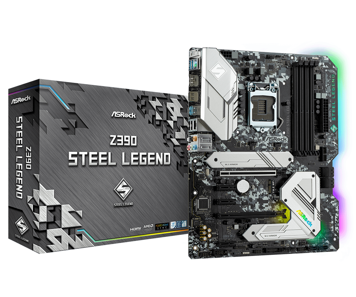 Z390 Steel Legend + i7-9700KF + メモリ8G×2 Asrock Z390 Steel Legend - Motherboard Specifications On MotherboardDB